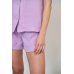 Мусліновий комплект жіночий шорти та сорочка, Лавандовий S
