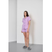 Мусліновий комплект жіночий шорти та сорочка, Лавандовий S