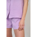 Мусліновий комплект жіночий шорти та сорочка Лавандовий XL