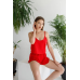 Жіноча піжама майка з шортами Червоний, S Жіноча піжама майка з шортами Червоний, S