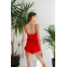 Жіноча чарівна піжама майка з шортами Червоний, L