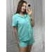 Піжама жіноча шорти та сорочка муслінова бірюзова M