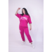 Костюм жіночий літній (футболка + штани) трикотажний Малиновий, XL-2XL Костюм жіночий літній (футболка + штани) трикотажний Малиновий, XL-2XL