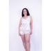 Набір піжама з халатом, з мереживом білий XS Набір піжама з халатом, з мереживом білий XS