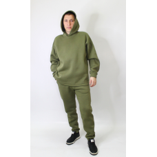 Чоловічий спортивний теплий костюм на флісі, хакі 50