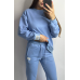 Костюм спортивний жіночий трикотажний Блакитний, XS-S Костюм спортивний жіночий трикотажний Блакитний, XS-S