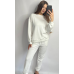 Костюм спортивний жіночий трикотажний Молочний, XS-S Костюм спортивний жіночий трикотажний Молочний, XS-S