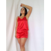 Жіноча піжама з шортами,  червоний S