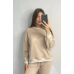 Світшот жіночий трикотажний Пудровий, M/L