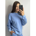 Світшот жіночий трикотажний Блакитний, XS-S