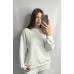 Світшот жіночий трикотажний Молочний, M/L