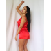 Жіноча піжама з шортами,  червоний S