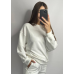 Світшот жіночий трикотажний Молочний, M/L