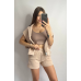 Шорти трикотажні жіночі Бежевий, M/L
