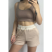 Шорти трикотажні жіночі Пудровий, M/L