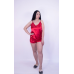Піжама жіноча майка з шортами, червоний M