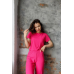 Стильний легкий костюм у рубчик Малиновий, M-L