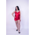 Піжама жіноча з шортами атласна,  червоний L