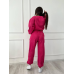 Стильний костюм вельвет у рубчик Рожевий, 48/52